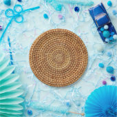 Brown Woven Basket Muster Rustic Picnic Pappteller (Party)