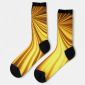 Brown Yellow Burst Star Socken (Linkes Detail)