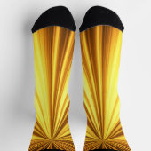 Brown Yellow Burst Star Socken (Oben)
