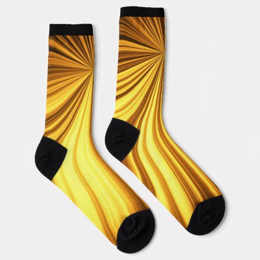 Brown Yellow Burst Star Socken (Rechts)