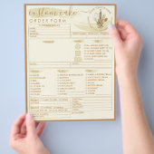 Brown Yellow Creme Bakery Cake Order Form Flyer (Hand)