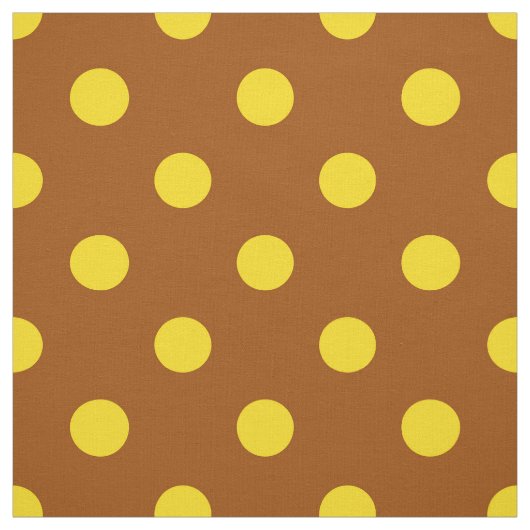 Brown Yellow Polka Dots Textil Stoff (Muster)
