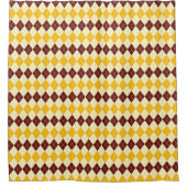 Brown - Yellow Scottish Tartan-Pattern Duschvorhang (Vorderseite)