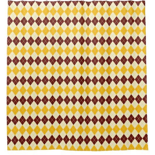 Brown - Yellow Scottish Tartan-Pattern Duschvorhang (Vorderseite)