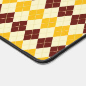 Brown - Yellow Scottish Tartan-Pattern Schreibtischunterlage (Ecke)