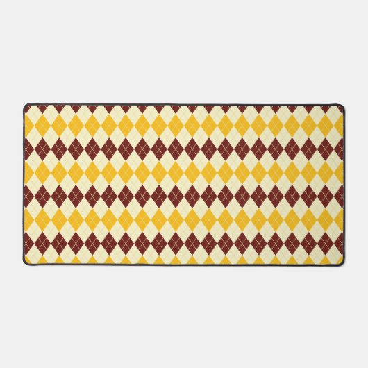 Brown - Yellow Scottish Tartan-Pattern Schreibtischunterlage (Vorderseite)