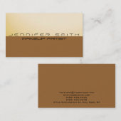 Brown Yellow Simple Makeust Artist Business Card Visitenkarte (Vorne/Hinten)