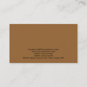 Brown Yellow Simple Makeust Artist Business Card Visitenkarte (Rückseite)