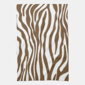 Brown Zebra Animal Print Handtuch (Vertikal)