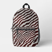 Brown Zebra Bedruckter Rucksack (Vorderseite)