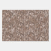 Brown Zebra Blush Peach Ombre Geschenkpapier Set (Vorderseite 3)