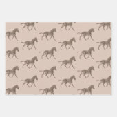 Brown Zebra Blush Peach Ombre Geschenkpapier Set (Vorderseite)