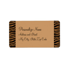 Brown Zebra Labels Adressaufkleber