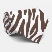 Brown Zebra Pattern Krawatte (Gerollt)