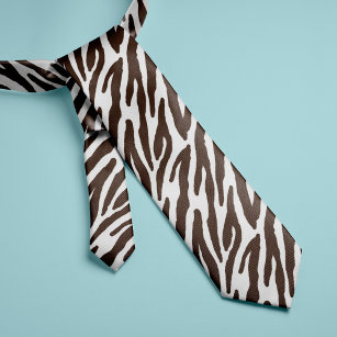 Brown Zebra Pattern Krawatte