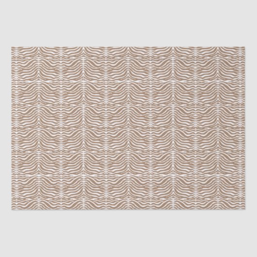 Brown Zebra Pattern Seidenpapier (Vorderseite)