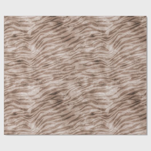Brown Zebra Print Geschenkpapier (Flach)