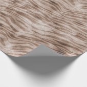 Brown Zebra Print Geschenkpapier (Ecke)