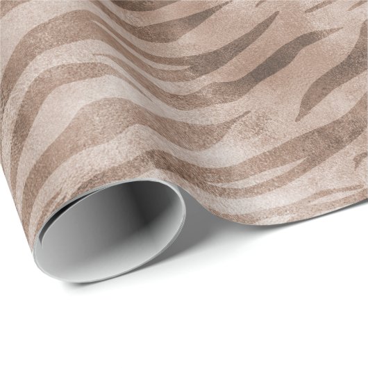 Brown Zebra Print Geschenkpapier (Rolleneckpunkt)