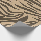 Brown Zebra Print Geschenkpapier (Ecke)