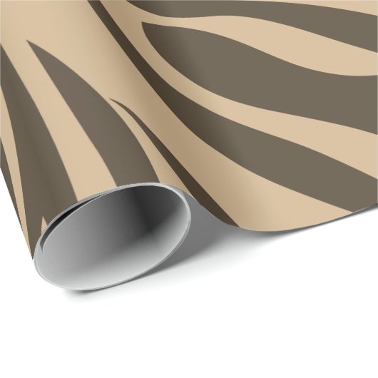Brown Zebra Print Geschenkpapier (Rolleneckpunkt)