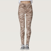 Brown Zebra Print Leggings (Vorderseite)