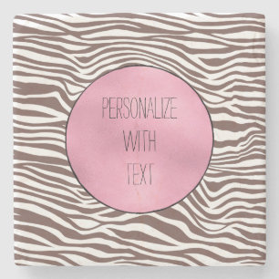 Brown Zebra Print Steinuntersetzer