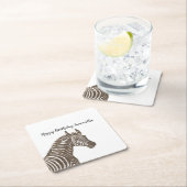 Brown Zebra Rechteckiger Pappuntersetzer (Vor Ort)