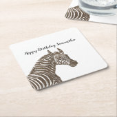 Brown Zebra Rechteckiger Pappuntersetzer (angewinkelt)
