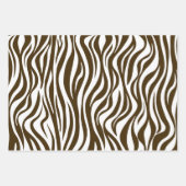 Brown Zebra Skin Print Geschenkpapier Set (Vorderseite)