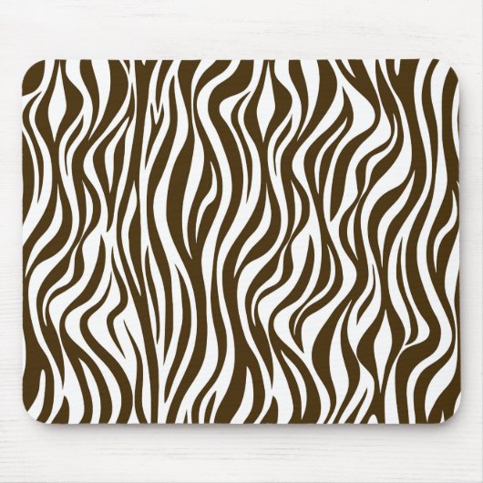 Brown Zebra Skin Print Mousepad (Vorne)
