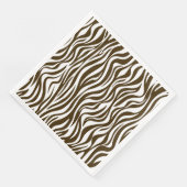 Brown Zebra Skin Print Serviette (Ecke)