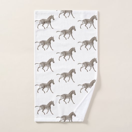 Brown Zebras   Badhandtuch Set (Handtuch)