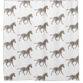 Brown Zebras Duschvorhang (Vorderseite)