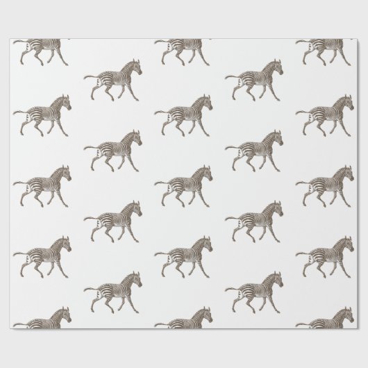 Brown Zebras Geschenkpapier (Flach)