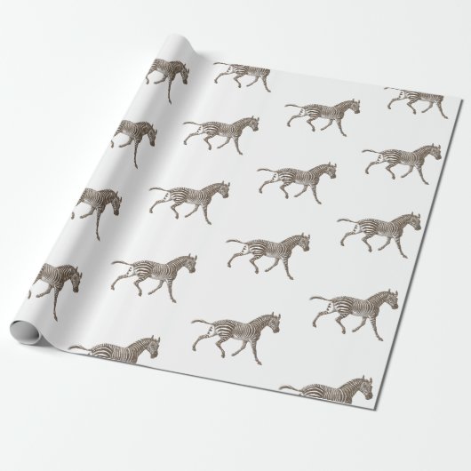 Brown Zebras Geschenkpapier (Ungerollt)