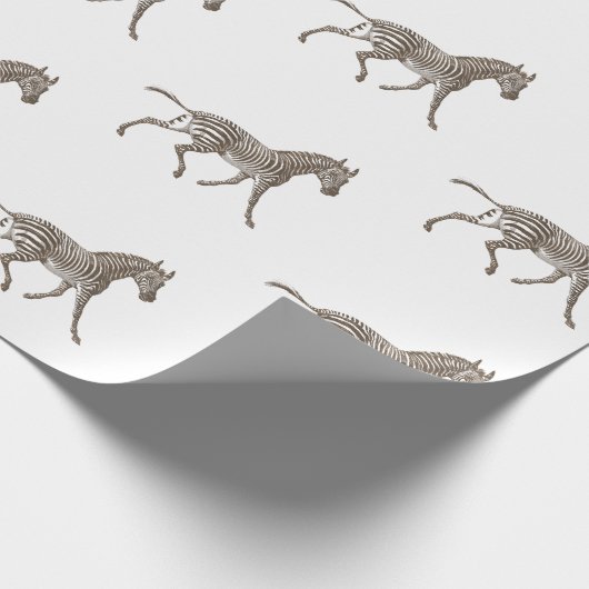 Brown Zebras Geschenkpapier (Ecke)