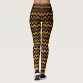 Brown Zickzack Modern Leather Leggings (Rückseite)