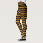 Brown Zickzack Modern Leather Leggings (Links)