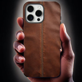 Brown Zippered Sleeve iPhone 16 Pro Max Hülle