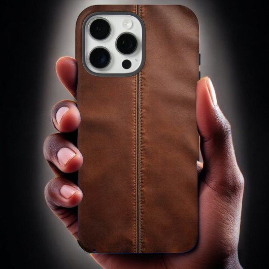 Brown Zippered Sleeve Case-Mate iPhone Hülle