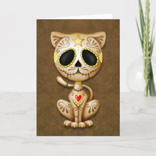 Brown Zombie Sugar Kitten Karte