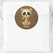 Brown Zombie Sugar Kitten Runder Aufkleber (Tasche)