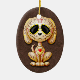 Brown-Zombie-Zuckerwelpe Keramikornament