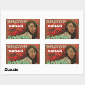 BROWN ZUGAR SATIVA RECHTECKIGER AUFKLEBER (Blatt)
