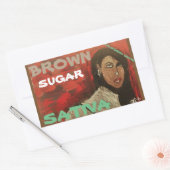 BROWN ZUGAR SATIVA RECHTECKIGER AUFKLEBER (Umschlag)