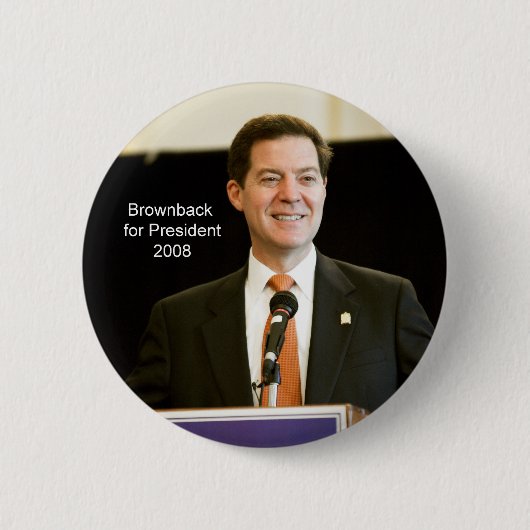 Brownback Bild-Knopf Button (Vorderseite)
