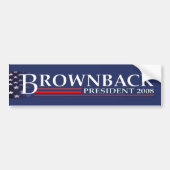 BROWNBACK FÜR PRÄSIDENTEN Autoaufkleber 2008 (Vorne)