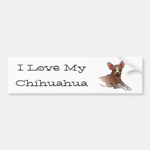 BrownChihuahua - i-Liebe mein Chihuahua Autoaufkleber