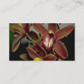 Browncymbidium-Blumen Visitenkarte (Rückseite)